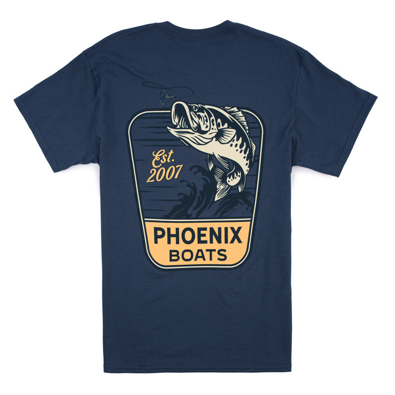 Hook Em SS Tee - Blue Dusk