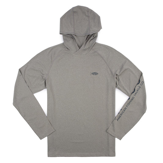 AFTCO Samurai LS Hoodie Tee - Steel Heather