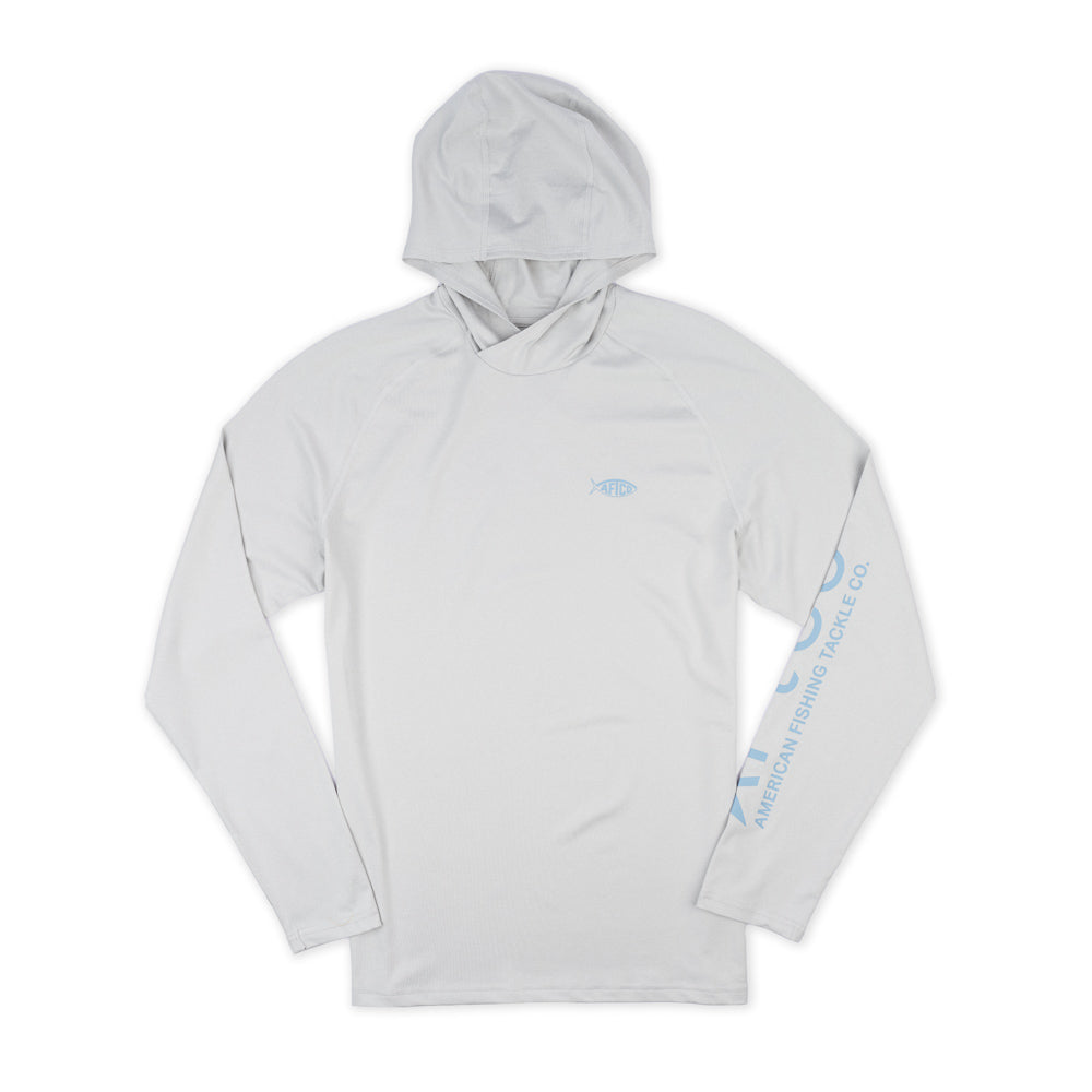 AFTCO Samurai LS Hoodie Tee - Oyster Grey Heather