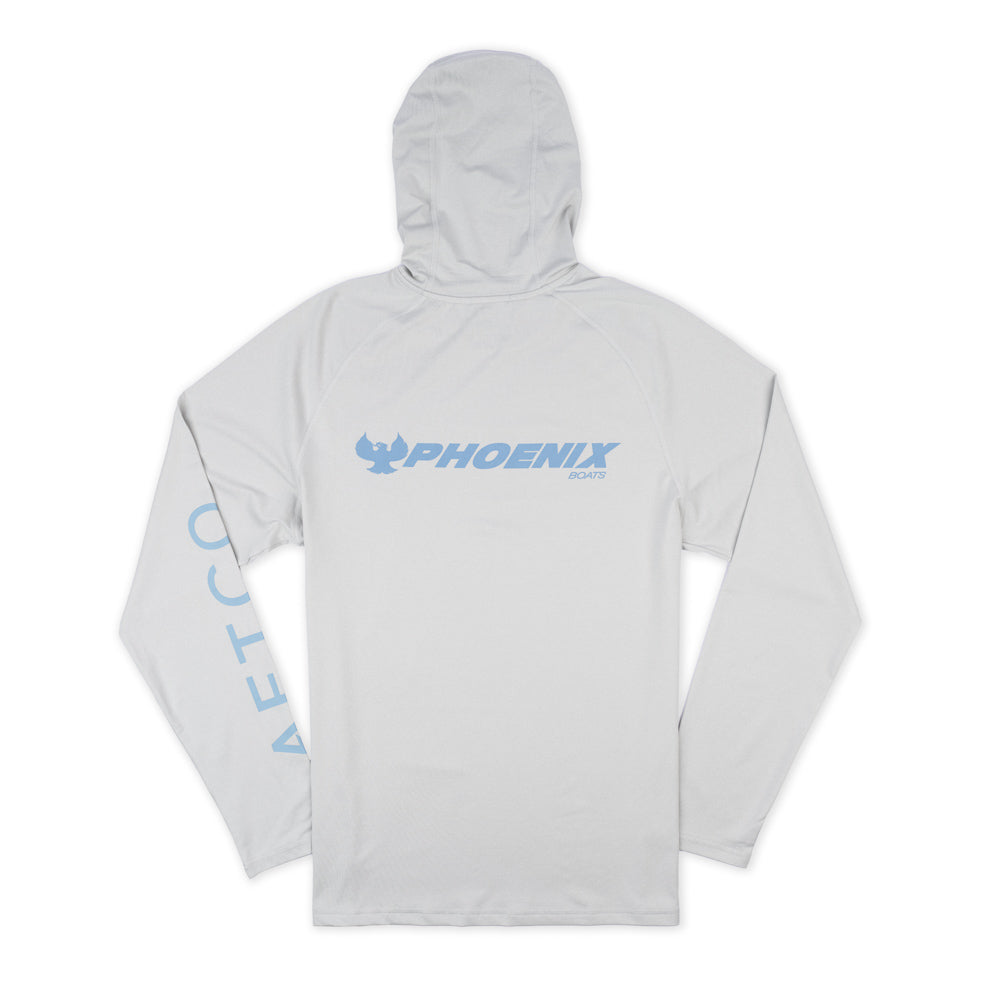 AFTCO Samurai LS Hoodie Tee - Oyster Grey Heather
