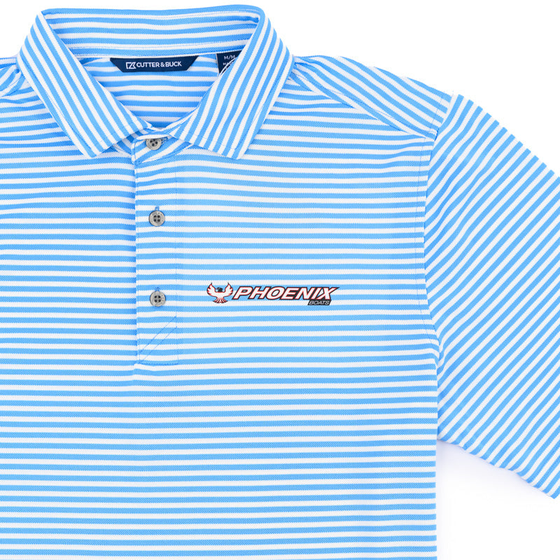 C&B Virtue Striped Polo - Atlas Blue