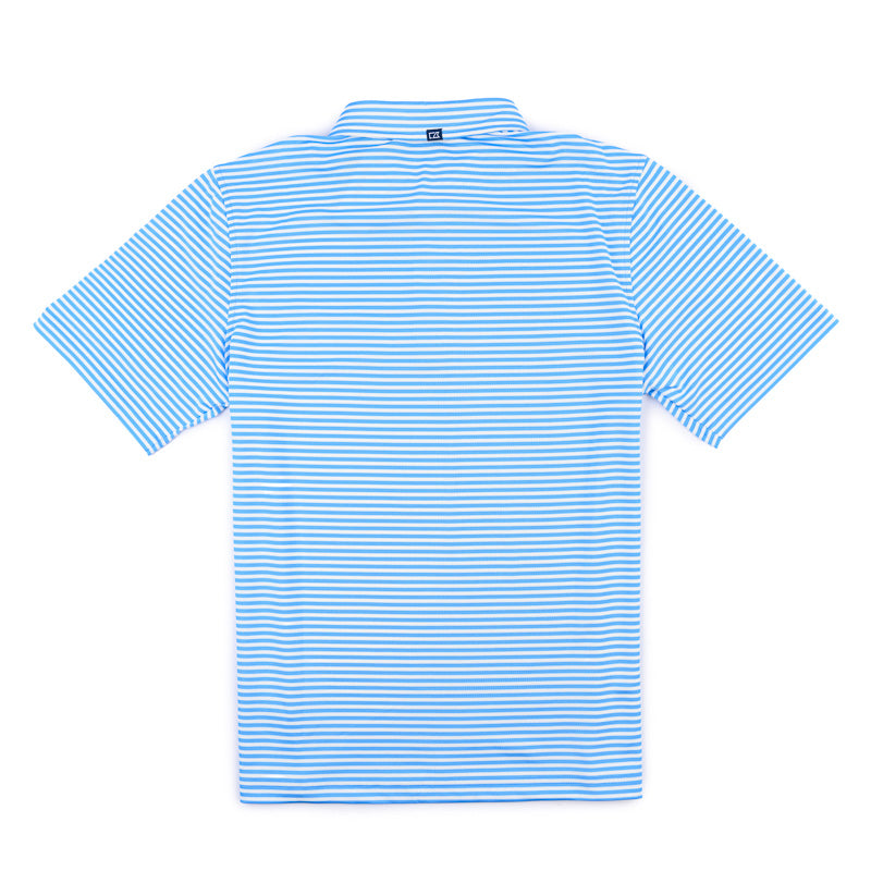 C&B Virtue Striped Polo - Atlas Blue