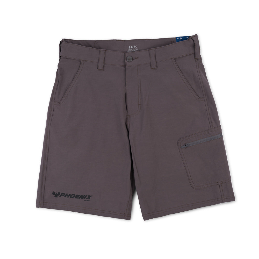 HUK Next Level 10.5" Fishing Shorts - Iron Grey