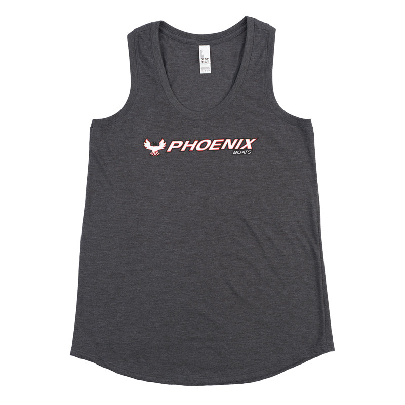 Women's Racerback Tank - Heathered Charcoal