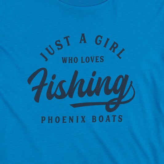 Women's Just a Girl Tee - Bright Blue