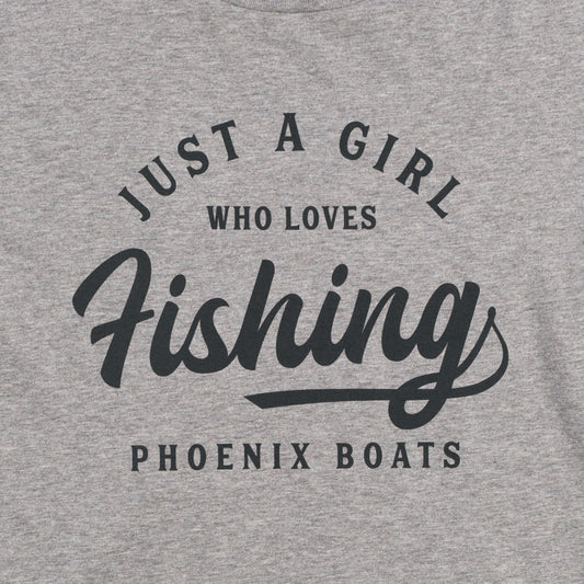 Women's Just a Girl Tee - Heathered Steel Grey