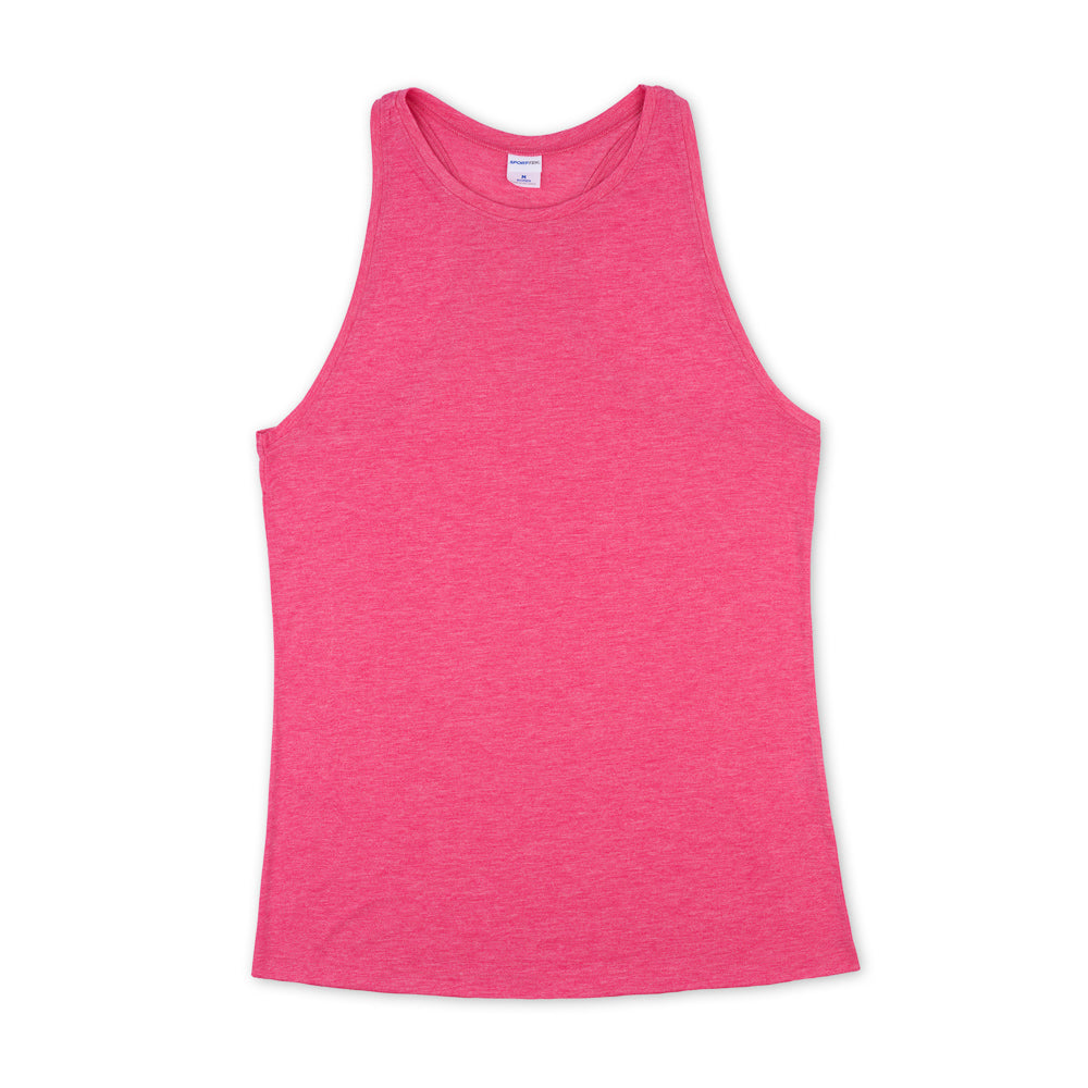 Women's Tri Blend Tank - Pink Raspberry Heather