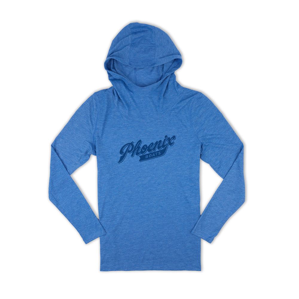 Women's Scripted LS Hoodie Tee - Royal Heather