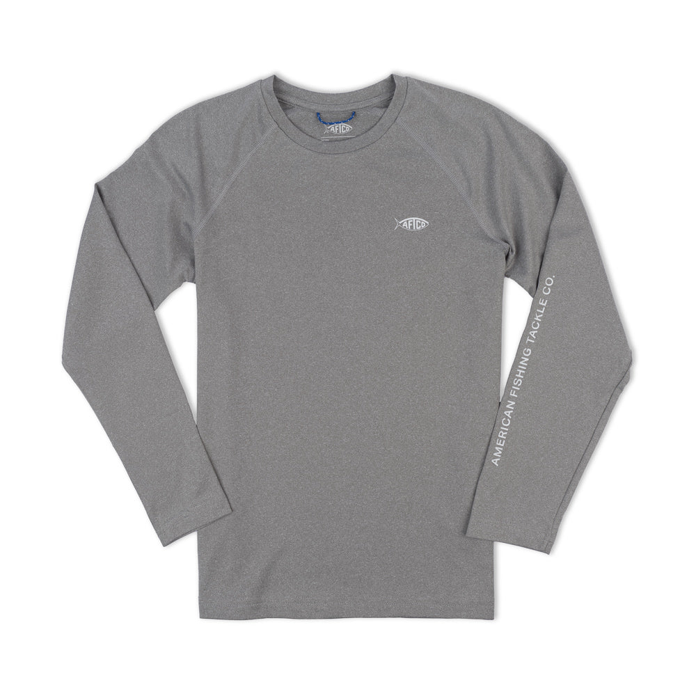 Youth AFTCO LS Samurai Tee - Steel Heather