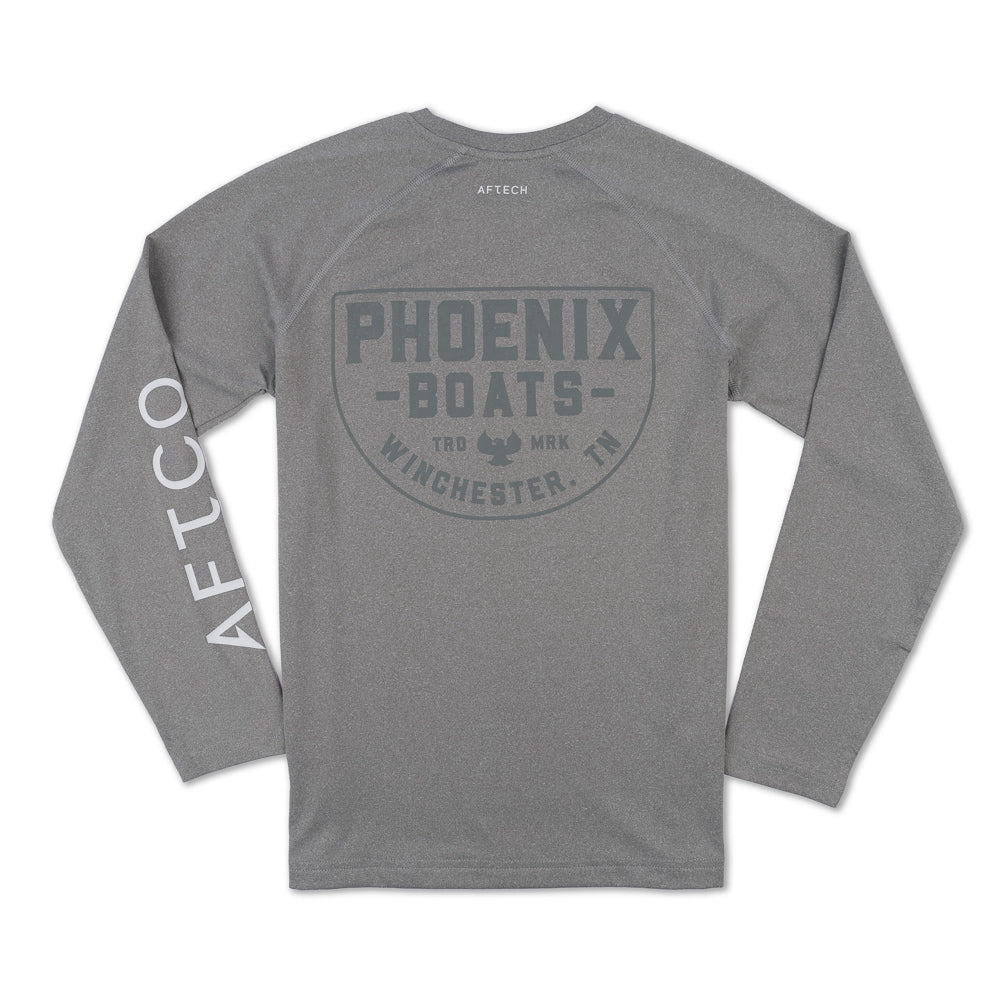 Youth AFTCO LS Samurai Tee - Steel Heather