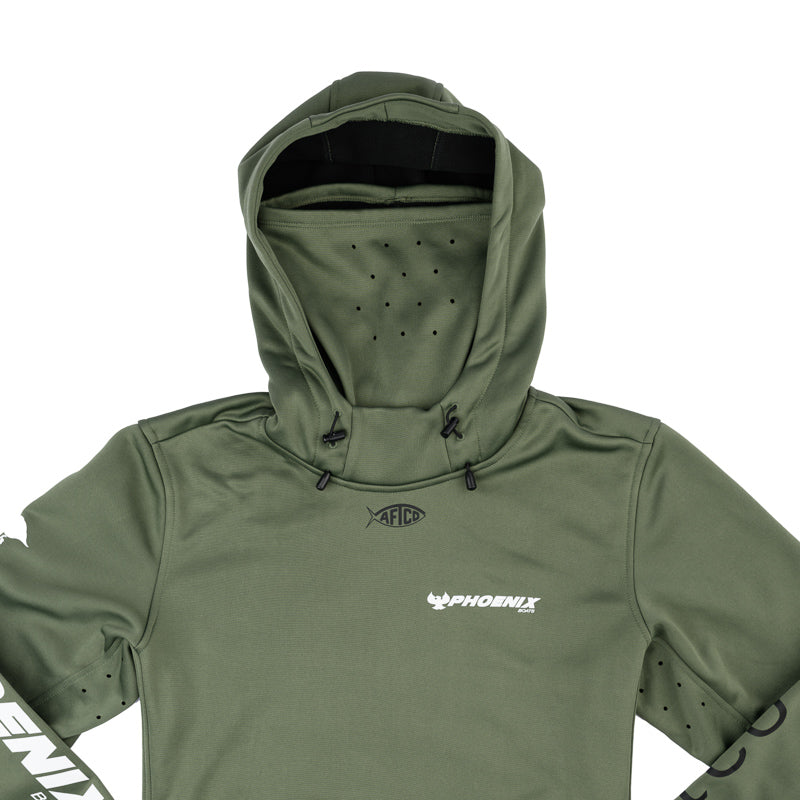 AFTCO Reaper Hooded Sweatshirt - Deep Green