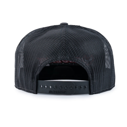 Richardson 7-Panel Flat Bill Cap - Charcoal / Black
