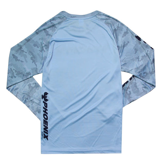 Offshore LS Camo Print Tee - Blue Mist