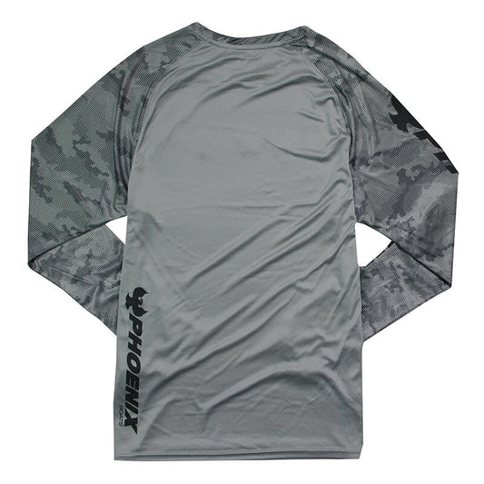 Offshore LS Camo Print Tee - Medium Gray
