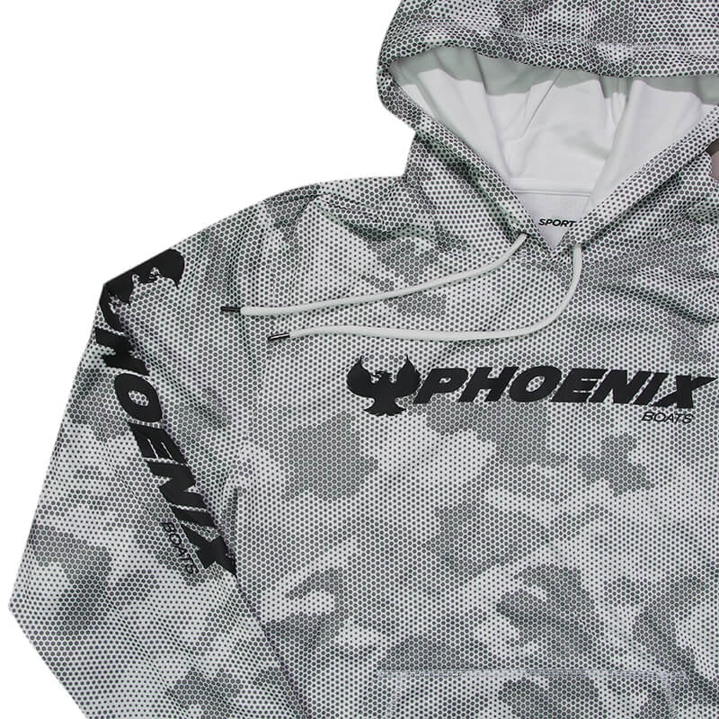 Camo Hex Hooded Sweatshirt - White