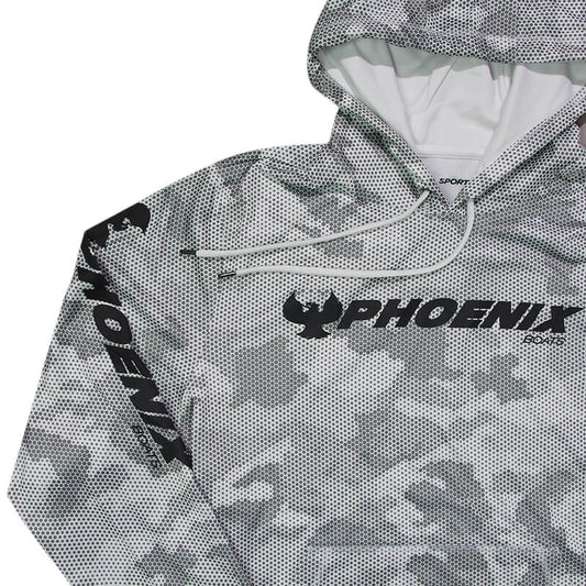 Camo Hex Hooded Sweatshirt - White