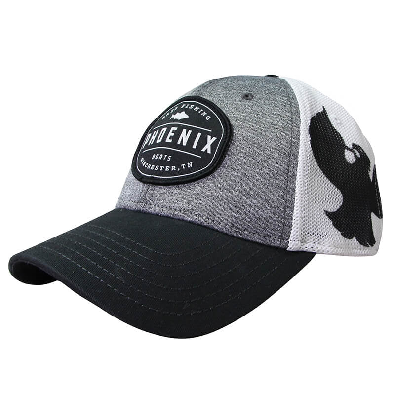 Bass Fishing Cap - Black | Grey | White