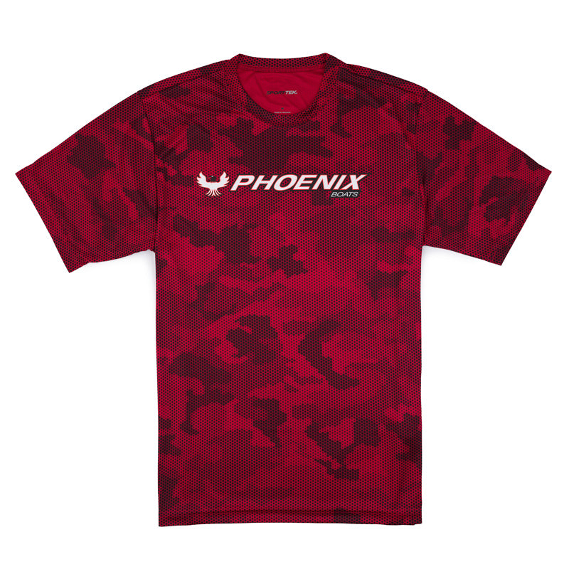 Camo Hex Tee - Deep Red