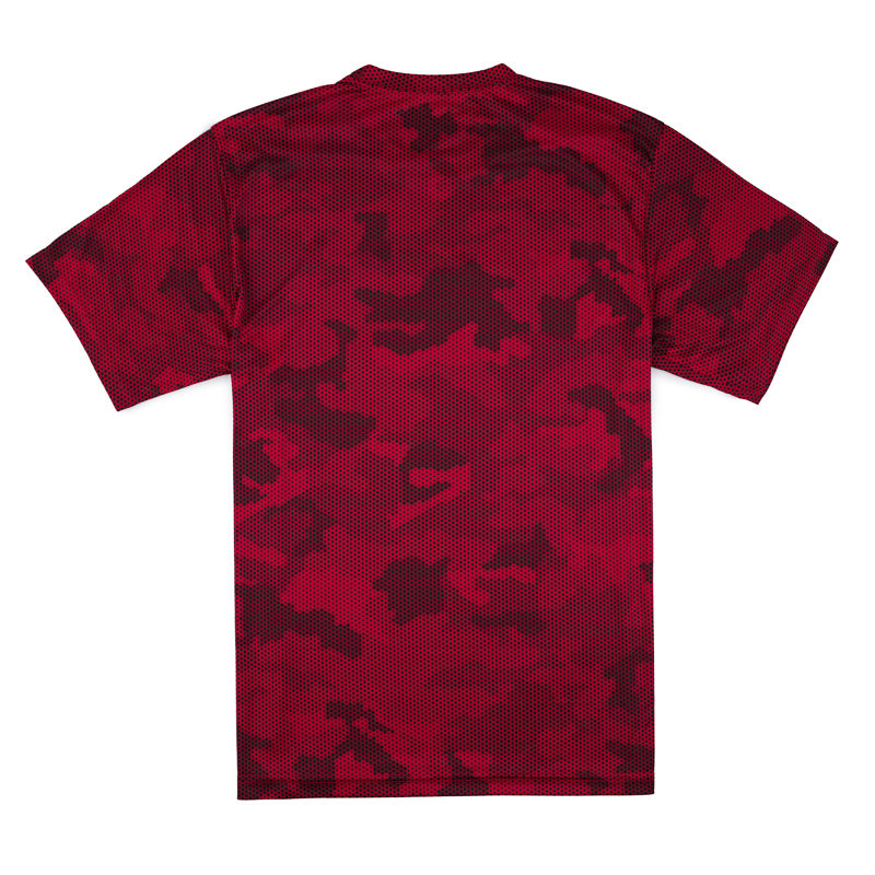 Camo Hex Tee - Deep Red