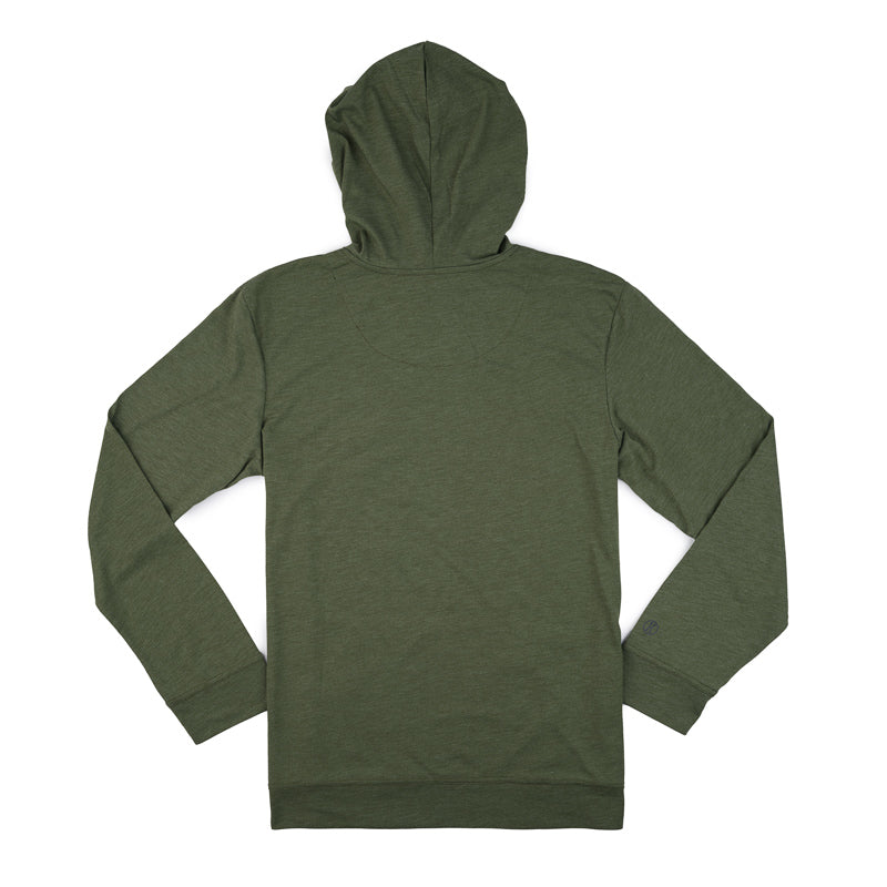 Repreve LS Hooded Tee - Olive Heather