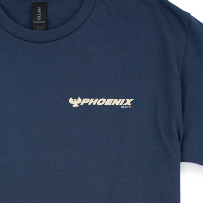 Hook Em SS Tee - Blue Dusk