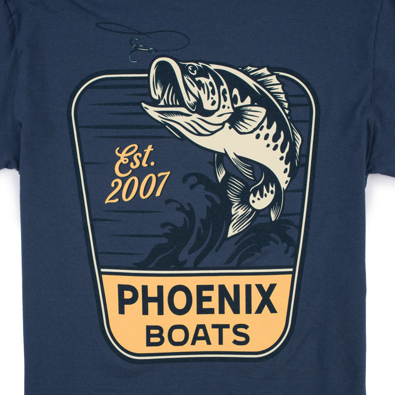 Hook Em SS Tee - Blue Dusk