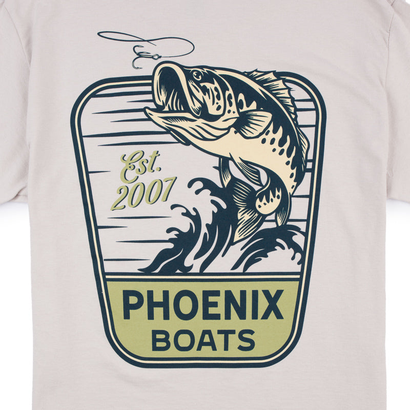 Hook Em SS Tee - Ice Grey