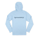 AFTCO Samurai LS Hoodie Tee - Airy Blue Heather