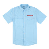 HUK Tide Point SS Button Down Shirt - Crystal Blue