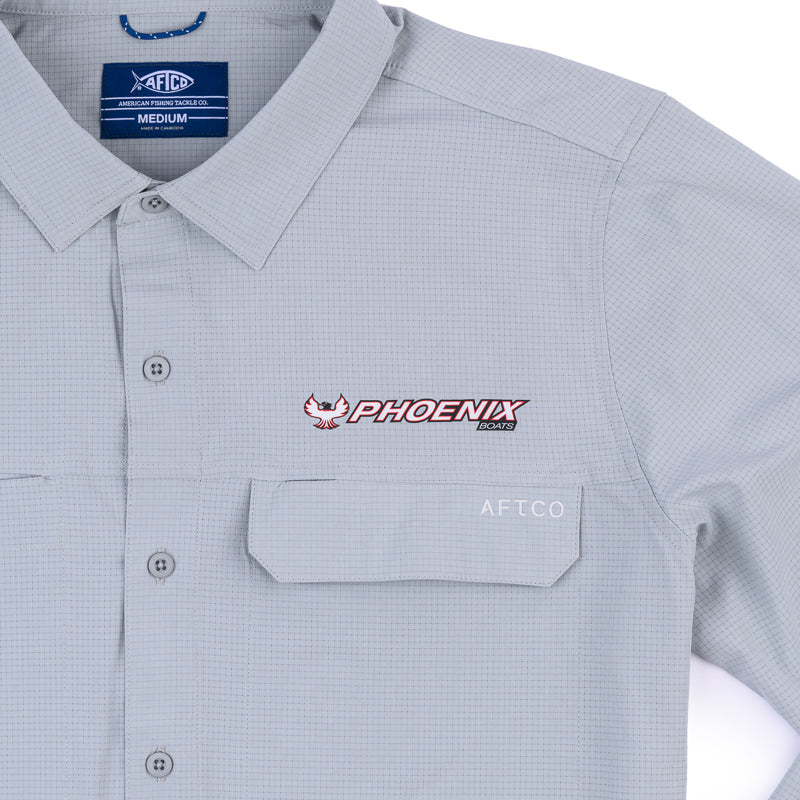 AFTCO Air-O Mesh LS Shirt - Harbor Grey
