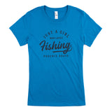 Women's Just a Girl Tee - Bright Blue