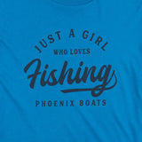Women's Just a Girl Tee - Bright Blue