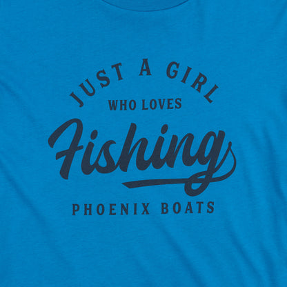 Women's Just a Girl Tee - Bright Blue