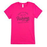 Women's Just a Girl Tee - Dark Fuchsia