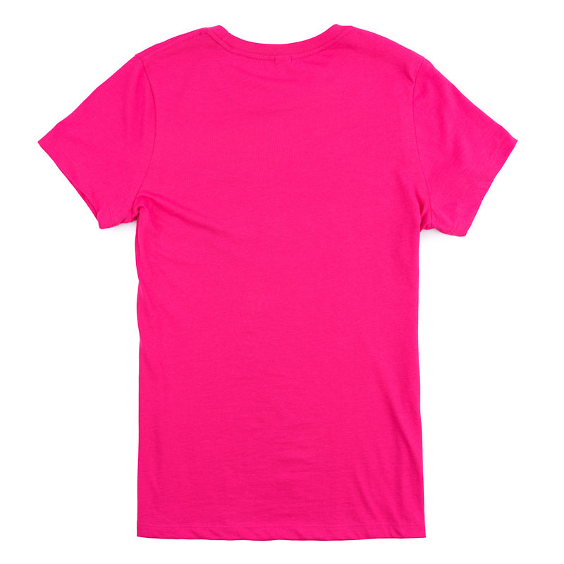 Women's Just a Girl Tee - Dark Fuchsia