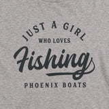Women's Just a Girl Tee - Heathered Steel Grey