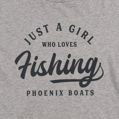 Women's Just a Girl Tee - Heathered Steel Grey