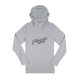 Women's Scripted LS Hoodie Tee - Light Grey