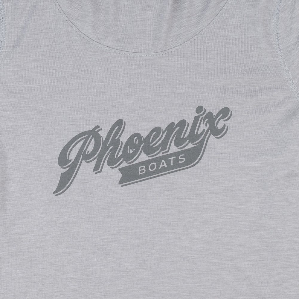 Women's Scripted LS Hoodie Tee - Light Grey
