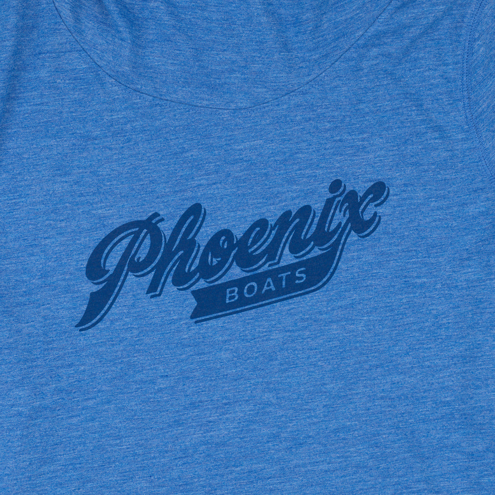 Women's Scripted LS Hoodie Tee - Royal Heather