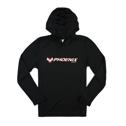 Youth LS Performance Hoodie Tee - Black
