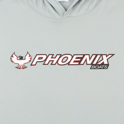 Youth LS Performance Hoodie Tee - Silver