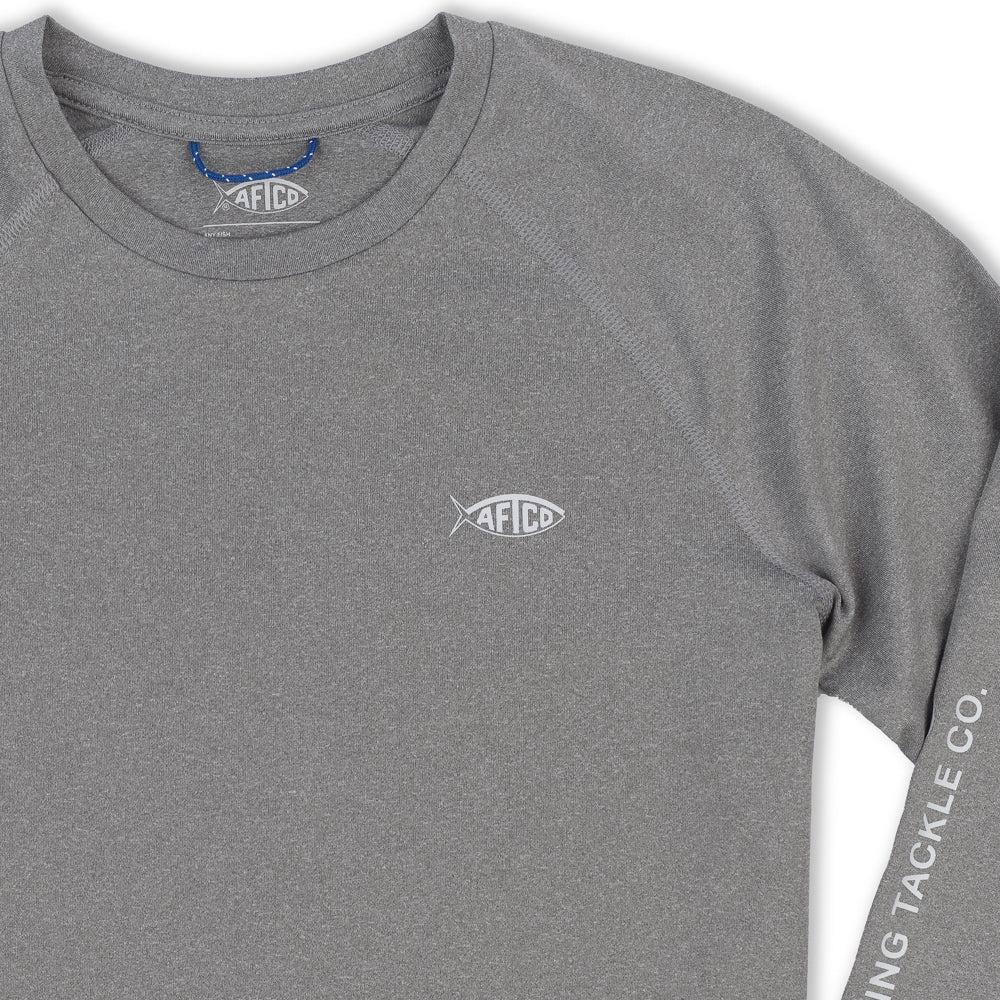 Youth AFTCO LS Samurai Tee - Steel Heather