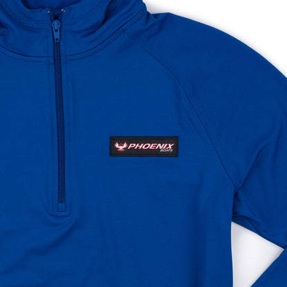 1/2 Zip Stretch Hoodie - Royal Blue