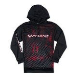 Full Speed Sublimated Hooded Sweatshirt - Black / Red