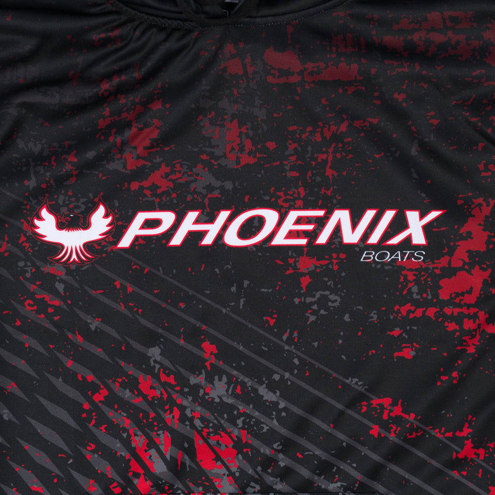Full Speed Sublimated Hooded Sweatshirt - Black / Red