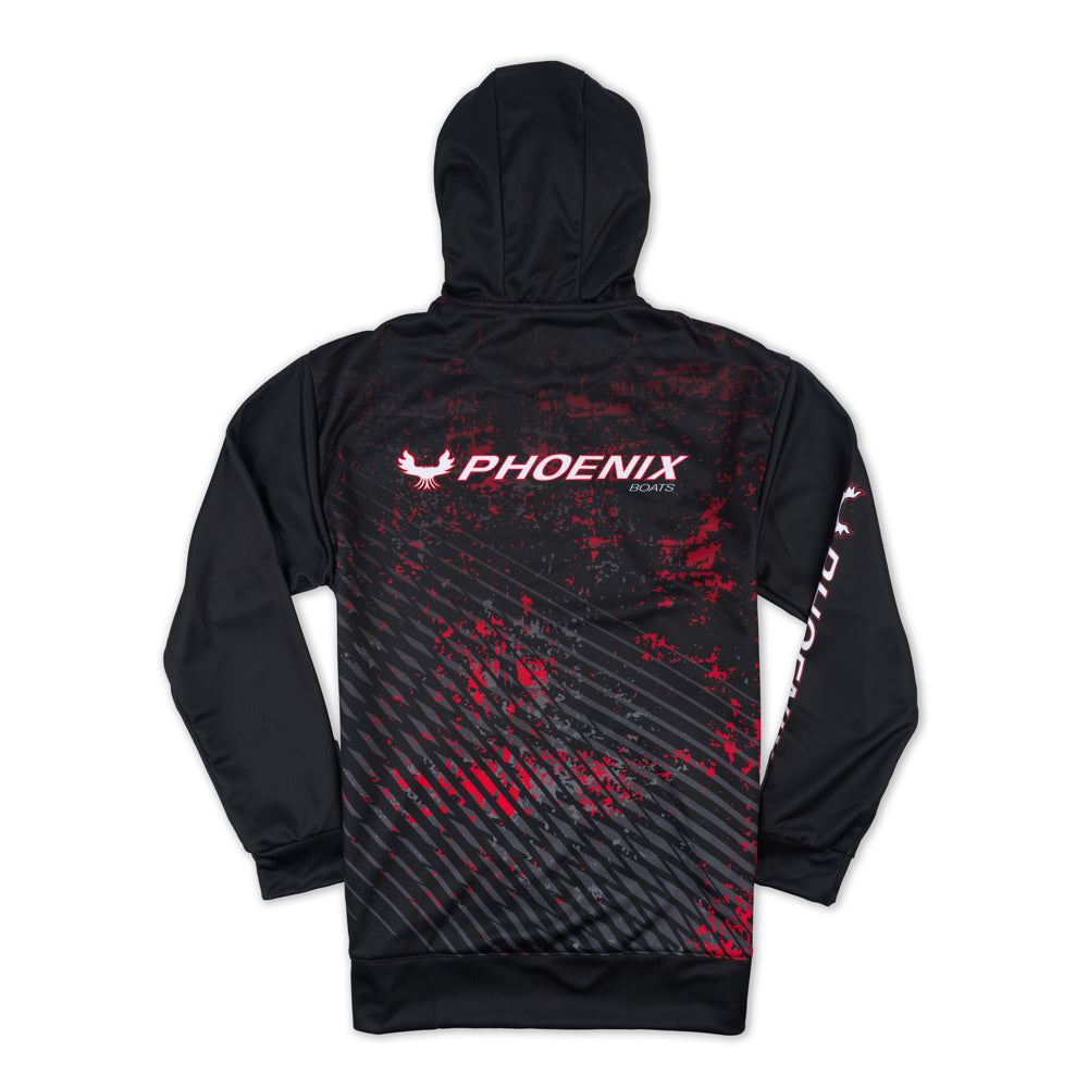 Full Speed Sublimated Hooded Sweatshirt - Black / Red