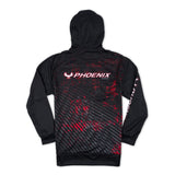 Full Speed Sublimated Hooded Sweatshirt - Black / Red