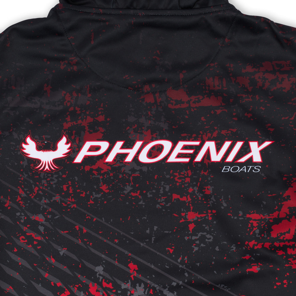 Full Speed Sublimated Hooded Sweatshirt - Black / Red