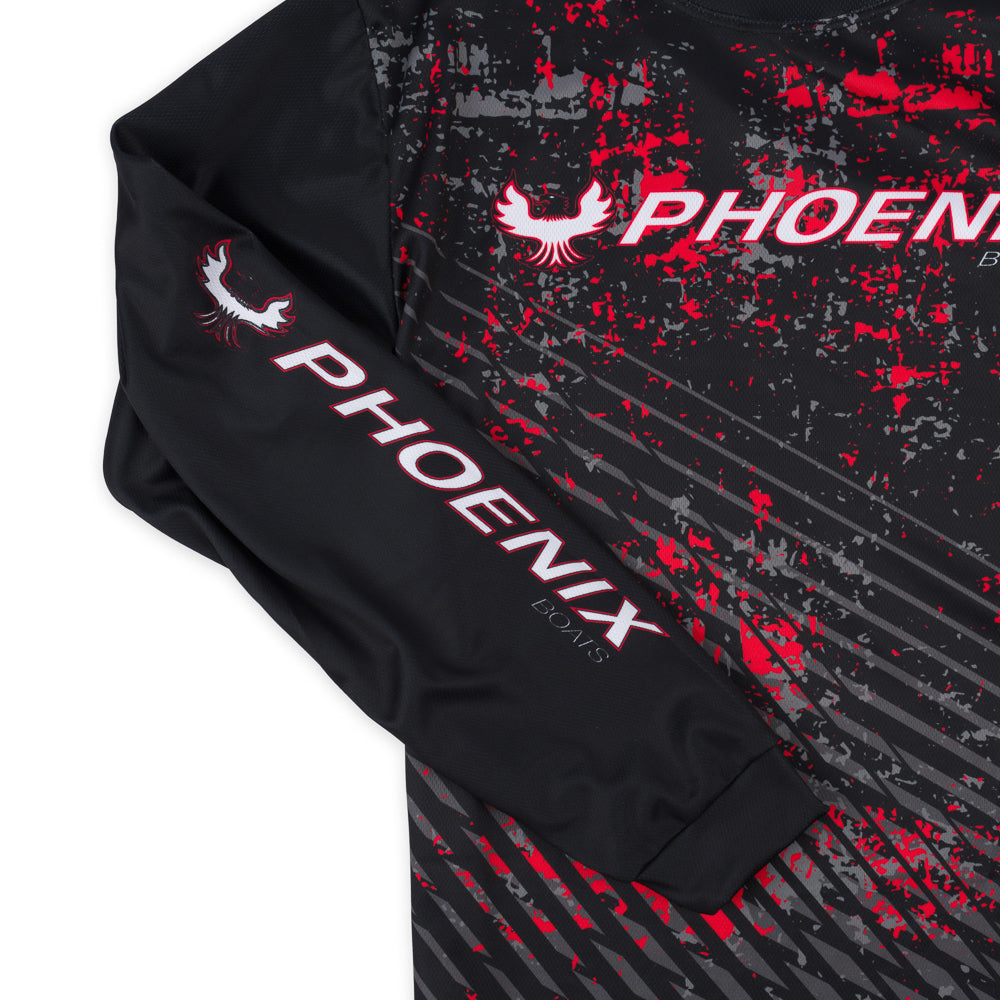 Full Speed Sublimated Hooded Sweatshirt - Black / Red